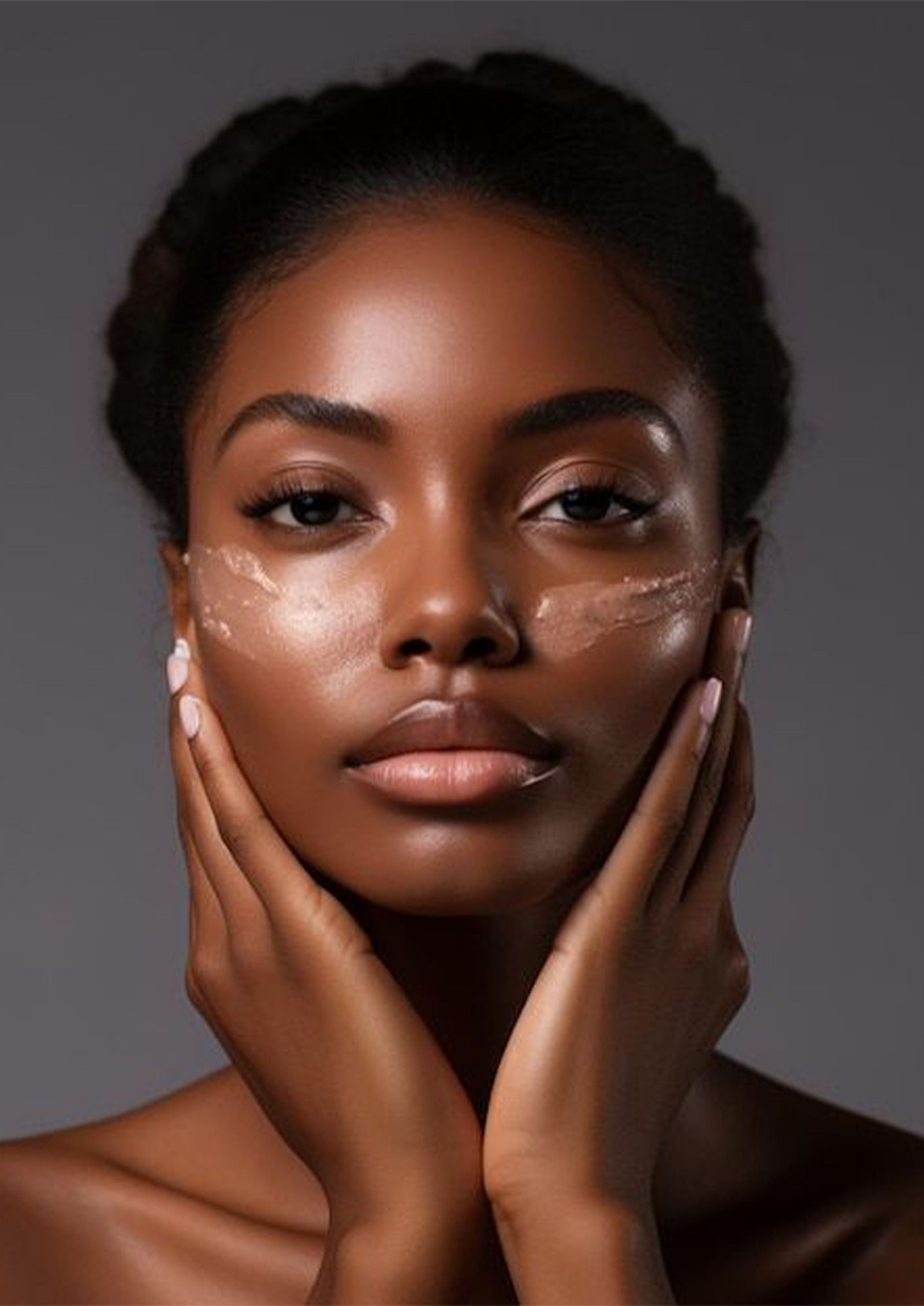 Student demonstrating skincare technique