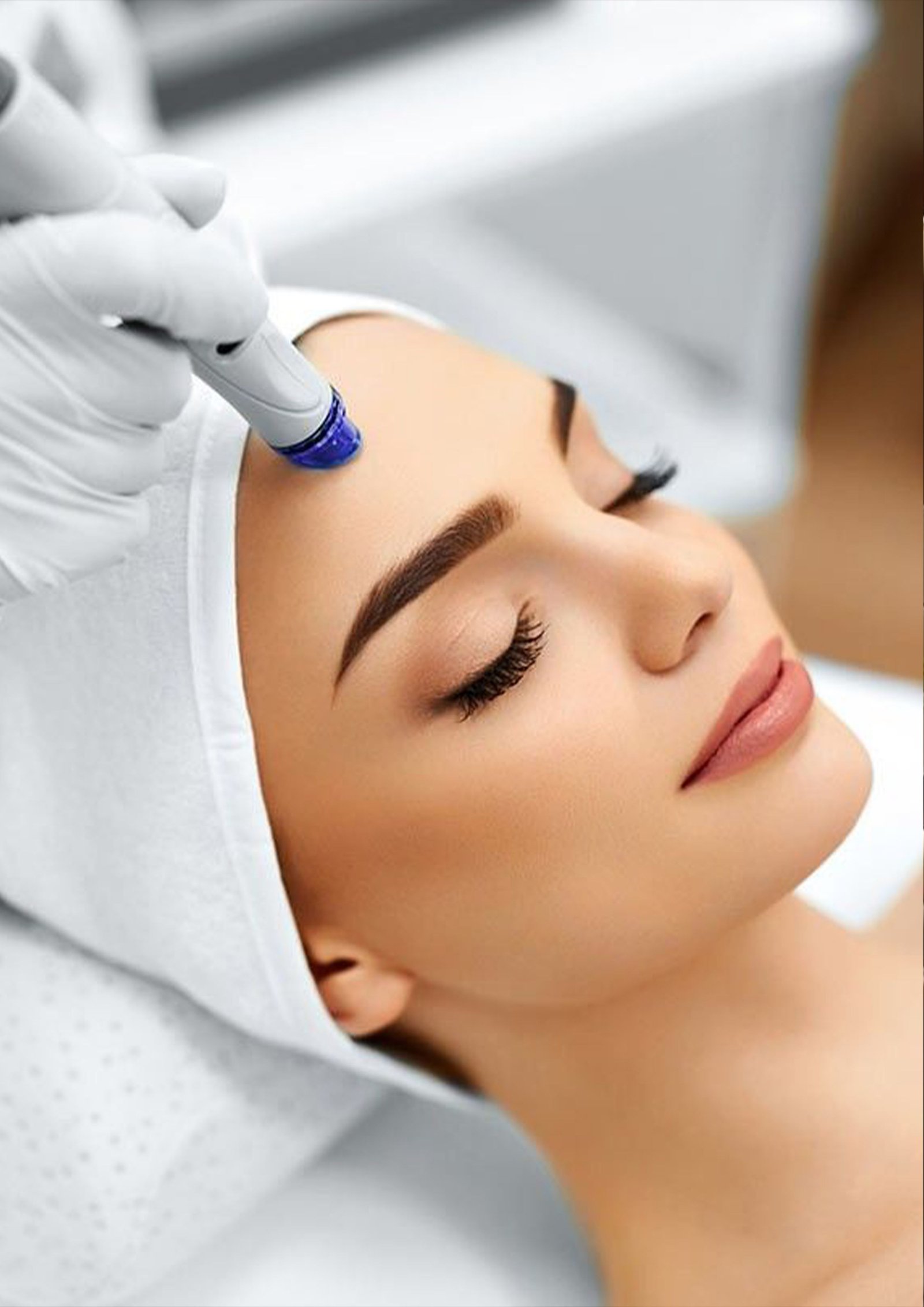 Student proudly displaying nail art work